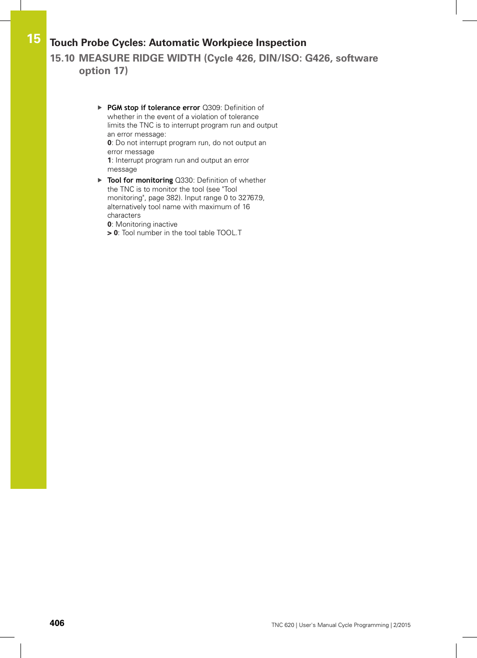 HEIDENHAIN TNC 620 (81760x-02) Cycle programming User Manual | Page 406 / 490