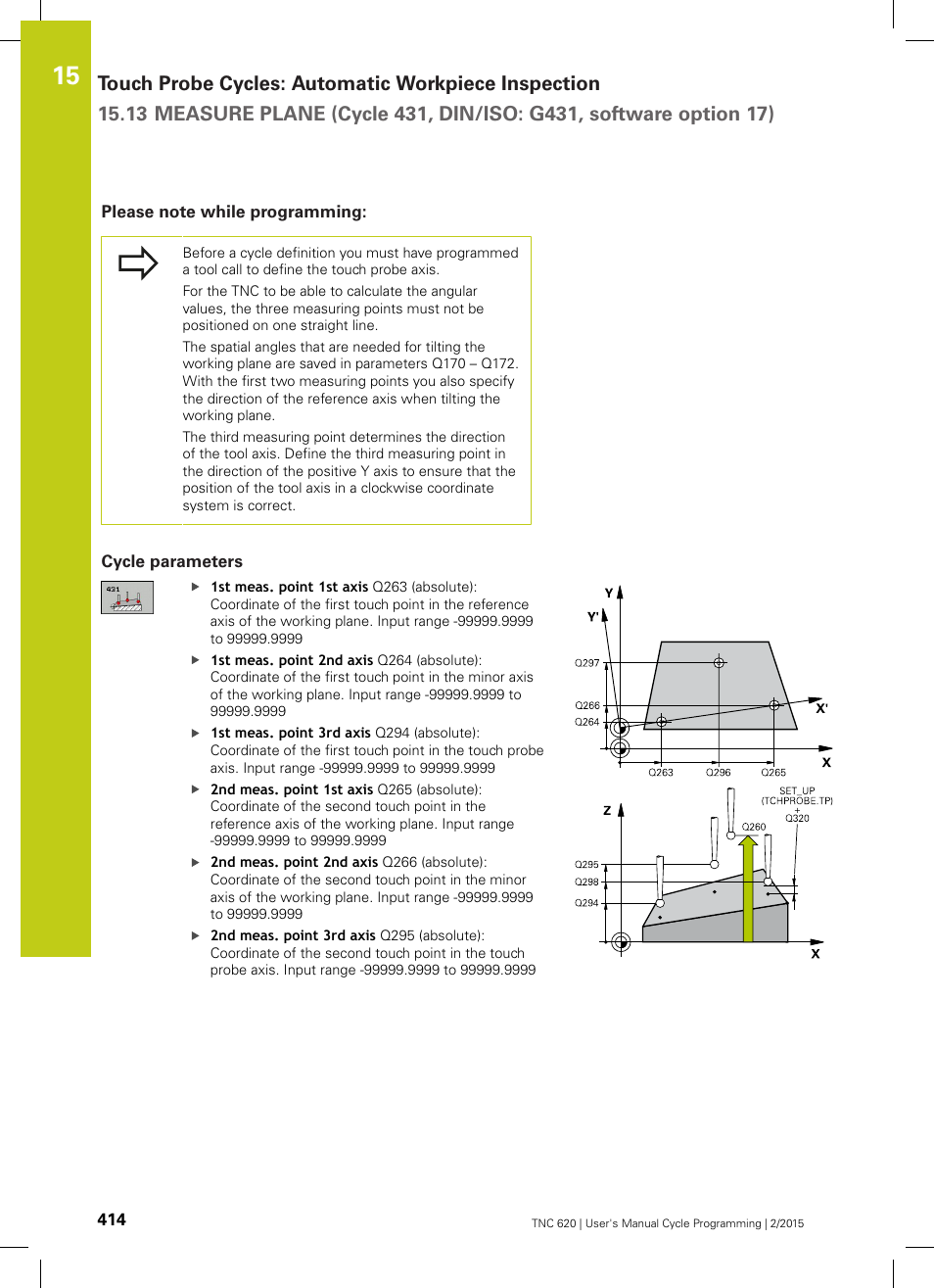 Please note while programming, Cycle parameters | HEIDENHAIN TNC 620 (81760x-02) Cycle programming User Manual | Page 414 / 490