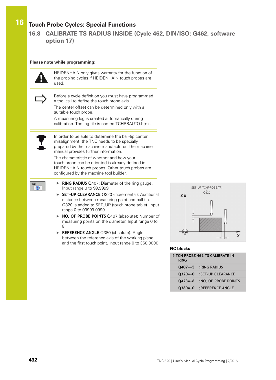 HEIDENHAIN TNC 620 (81760x-02) Cycle programming User Manual | Page 432 / 490