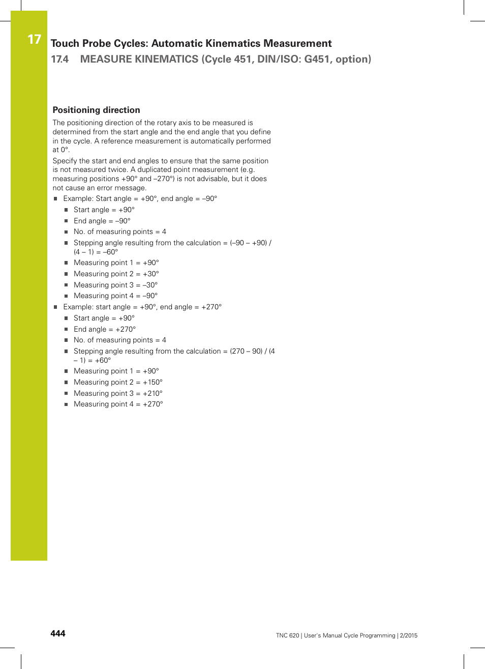 Positioning direction | HEIDENHAIN TNC 620 (81760x-02) Cycle programming User Manual | Page 444 / 490