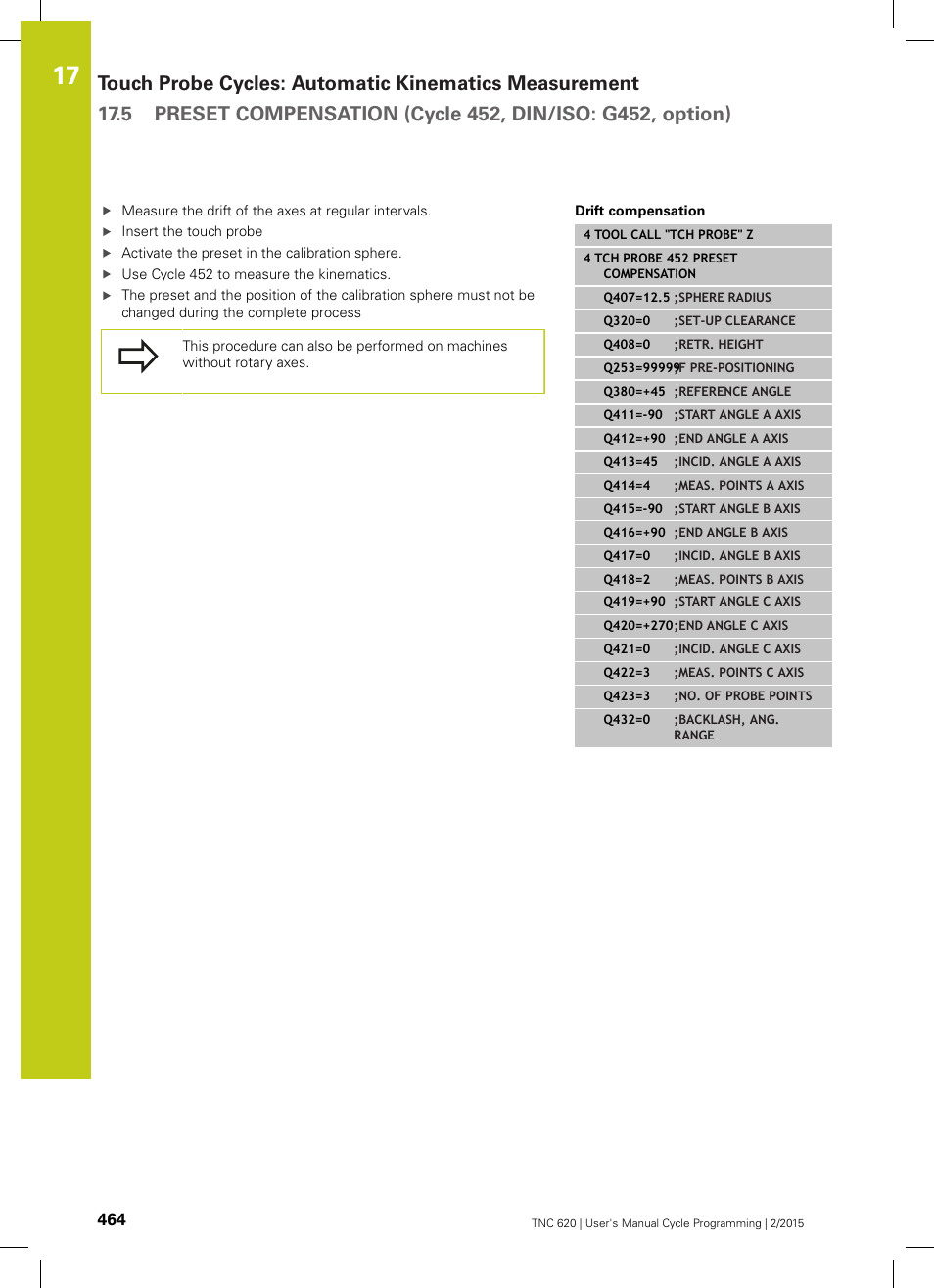 HEIDENHAIN TNC 620 (81760x-02) Cycle programming User Manual | Page 464 / 490