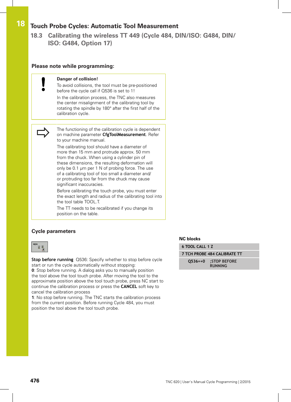 Please note while programming, Cycle parameters | HEIDENHAIN TNC 620 (81760x-02) Cycle programming User Manual | Page 476 / 490
