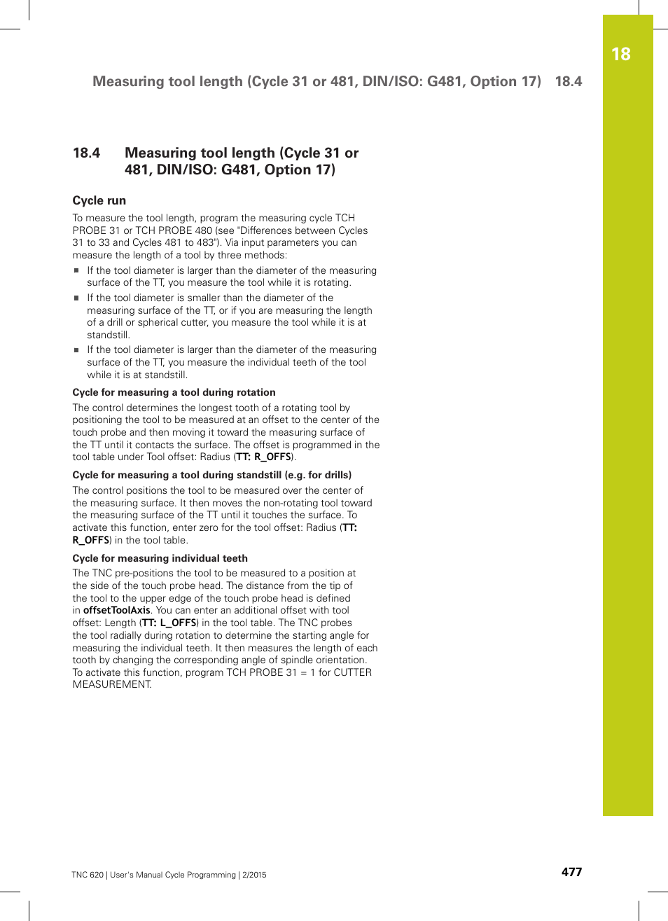 Cycle run | HEIDENHAIN TNC 620 (81760x-02) Cycle programming User Manual | Page 477 / 490