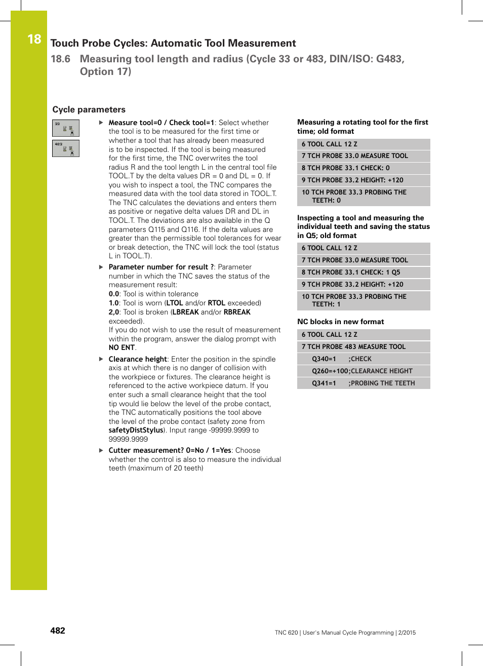 Cycle parameters | HEIDENHAIN TNC 620 (81760x-02) Cycle programming User Manual | Page 482 / 490