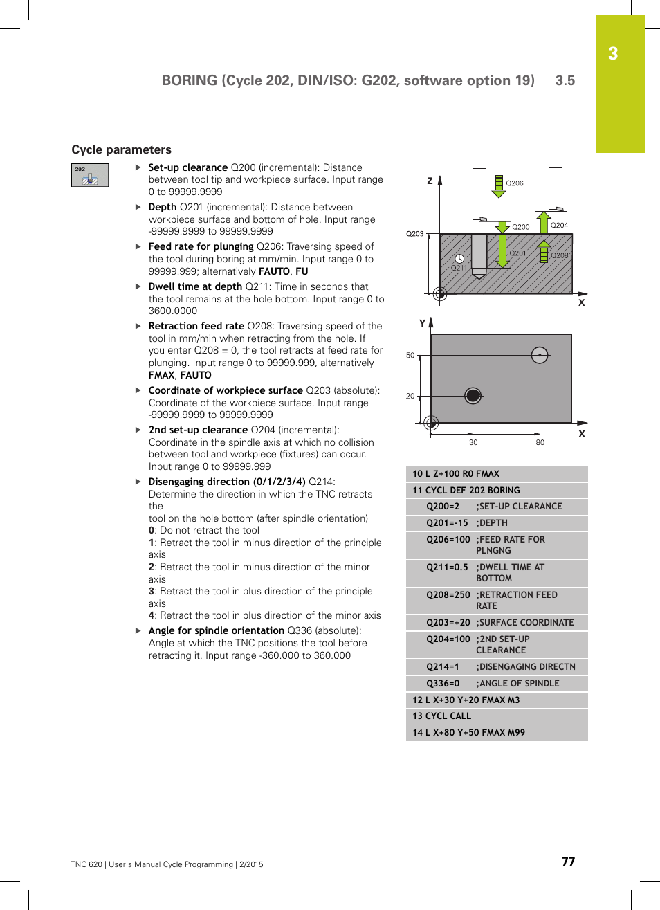 Cycle parameters | HEIDENHAIN TNC 620 (81760x-02) Cycle programming User Manual | Page 77 / 490