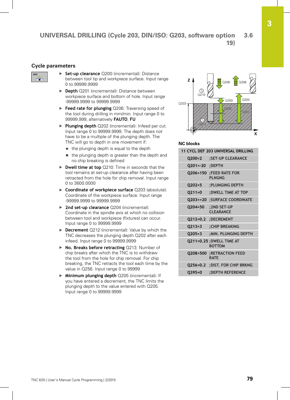 Cycle parameters | HEIDENHAIN TNC 620 (81760x-02) Cycle programming User Manual | Page 79 / 490