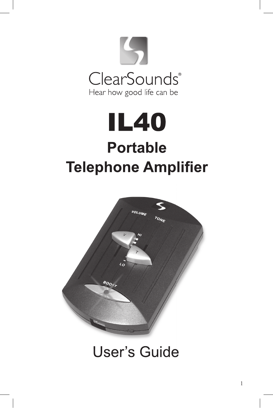 ClearSounds IL40 User Manual | 28 pages