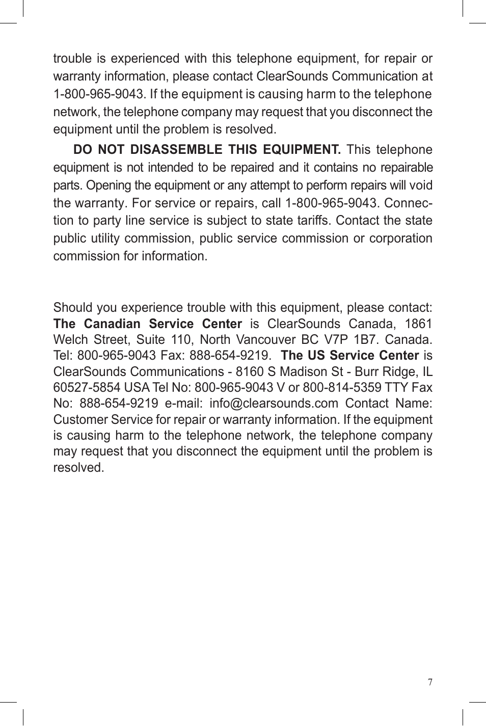 ClearSounds IL40 User Manual | Page 7 / 28