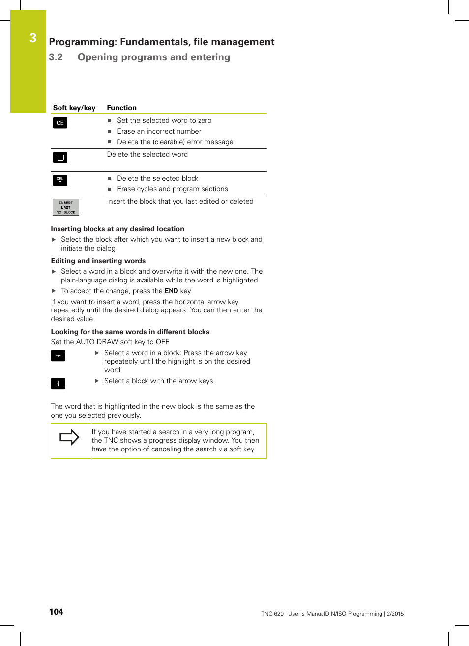 HEIDENHAIN TNC 620 (81760x-02) ISO programming User Manual | Page 104 / 629