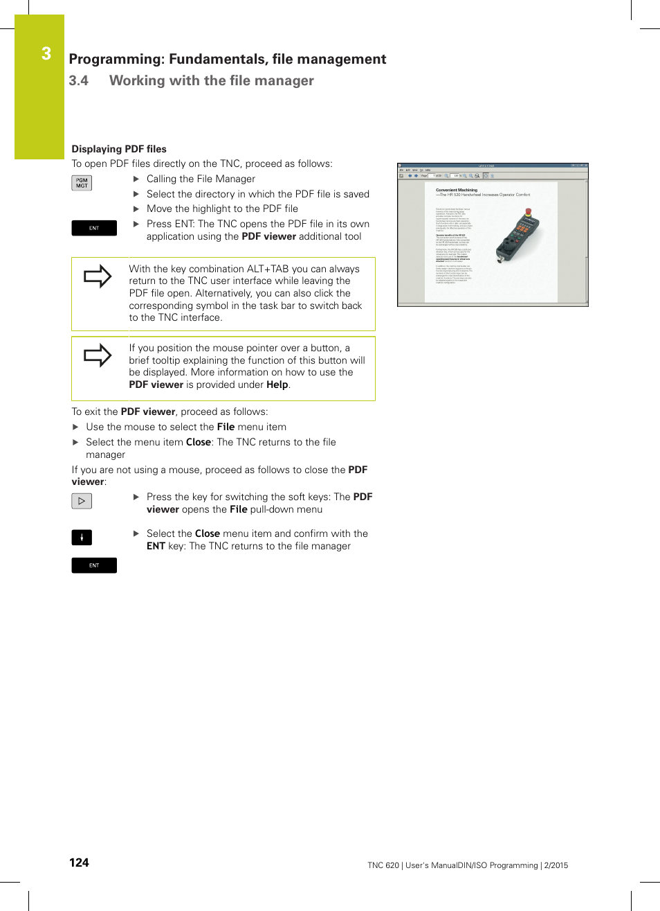 HEIDENHAIN TNC 620 (81760x-02) ISO programming User Manual | Page 124 / 629