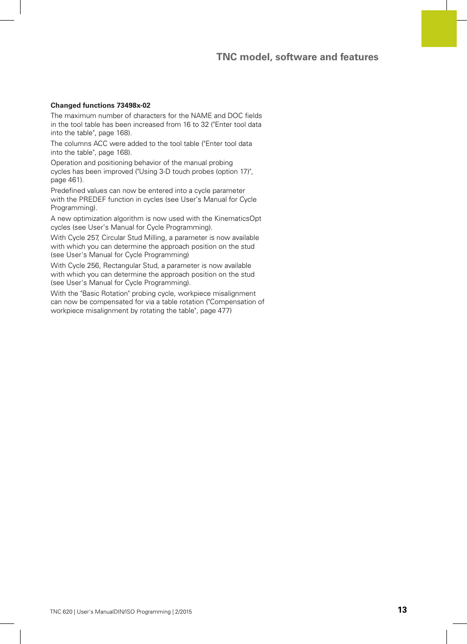 Tnc model, software and features | HEIDENHAIN TNC 620 (81760x-02) ISO programming User Manual | Page 13 / 629