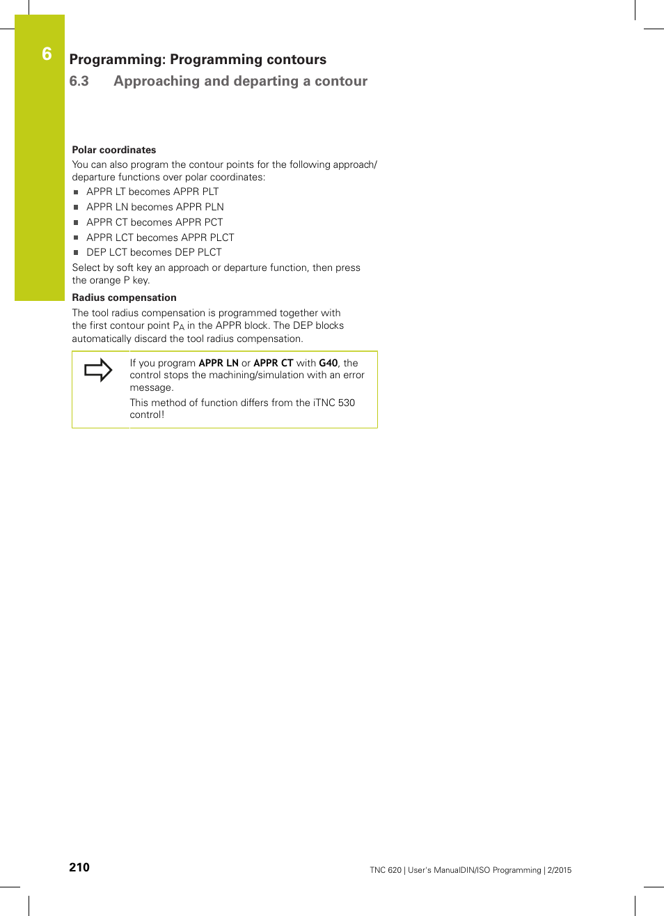 HEIDENHAIN TNC 620 (81760x-02) ISO programming User Manual | Page 210 / 629