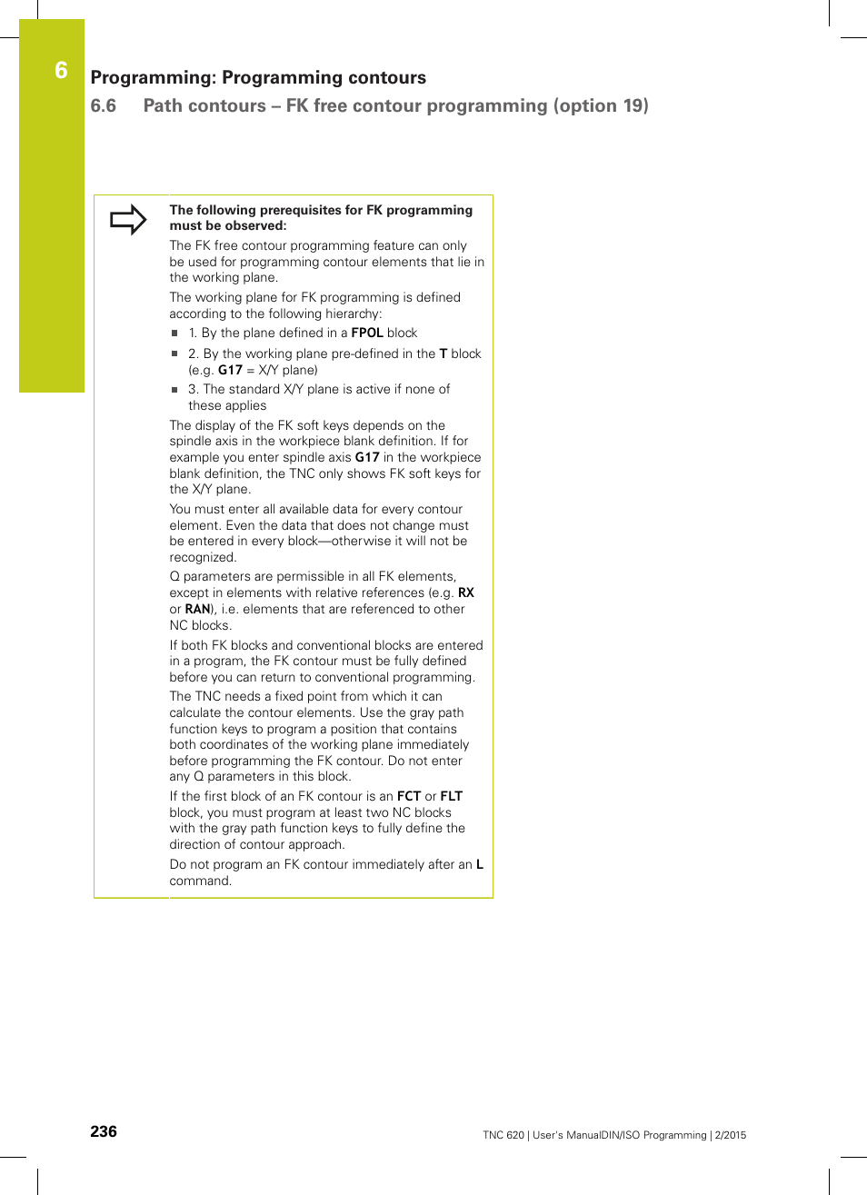 HEIDENHAIN TNC 620 (81760x-02) ISO programming User Manual | Page 236 / 629
