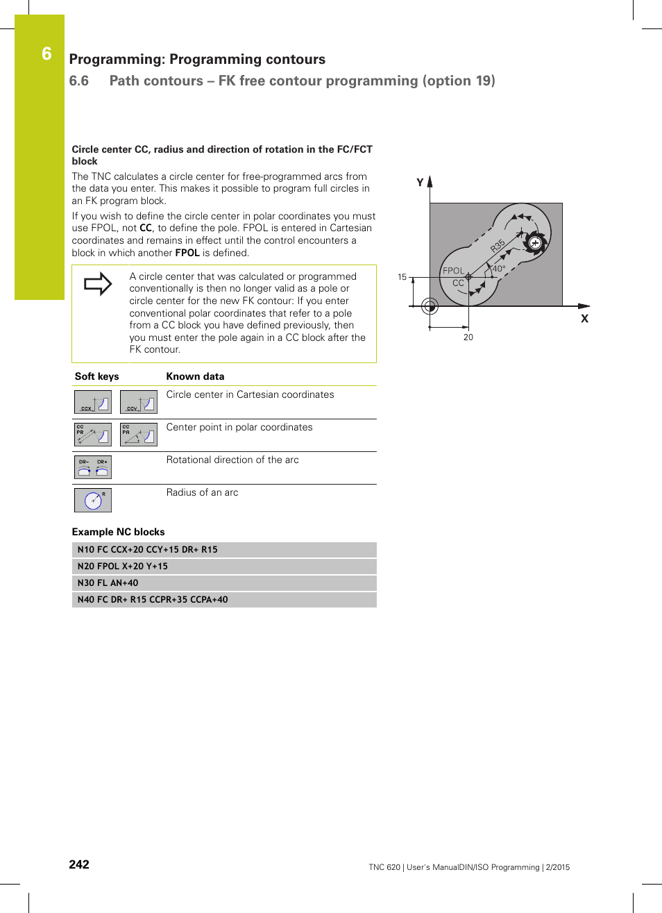 HEIDENHAIN TNC 620 (81760x-02) ISO programming User Manual | Page 242 / 629