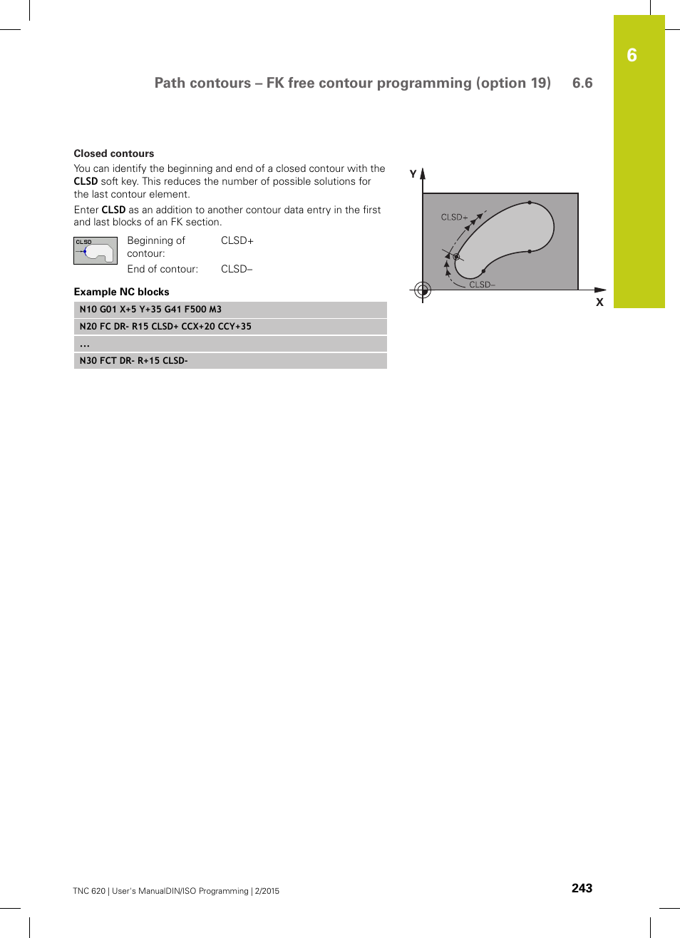 HEIDENHAIN TNC 620 (81760x-02) ISO programming User Manual | Page 243 / 629