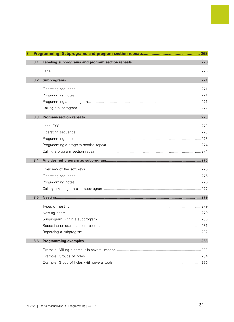HEIDENHAIN TNC 620 (81760x-02) ISO programming User Manual | Page 31 / 629