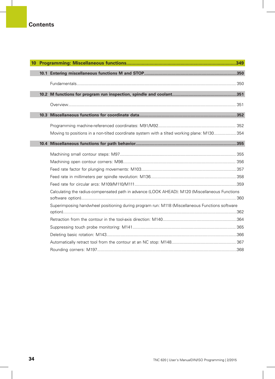 HEIDENHAIN TNC 620 (81760x-02) ISO programming User Manual | Page 34 / 629