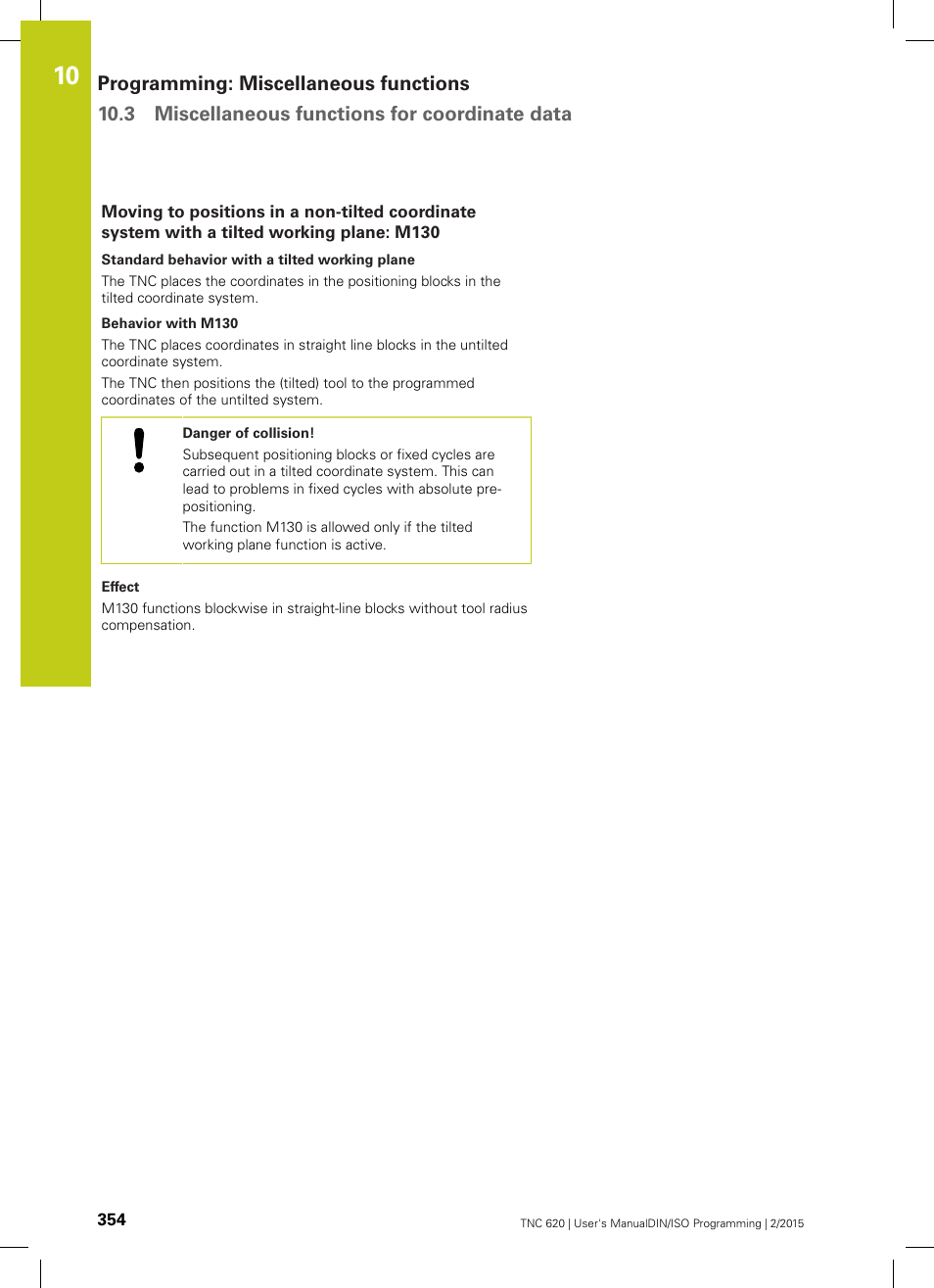 HEIDENHAIN TNC 620 (81760x-02) ISO programming User Manual | Page 354 / 629