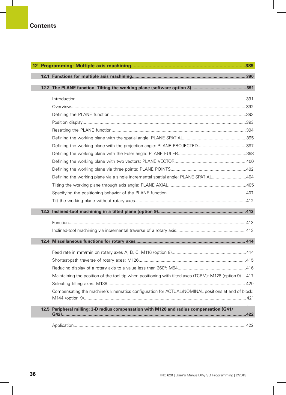 HEIDENHAIN TNC 620 (81760x-02) ISO programming User Manual | Page 36 / 629