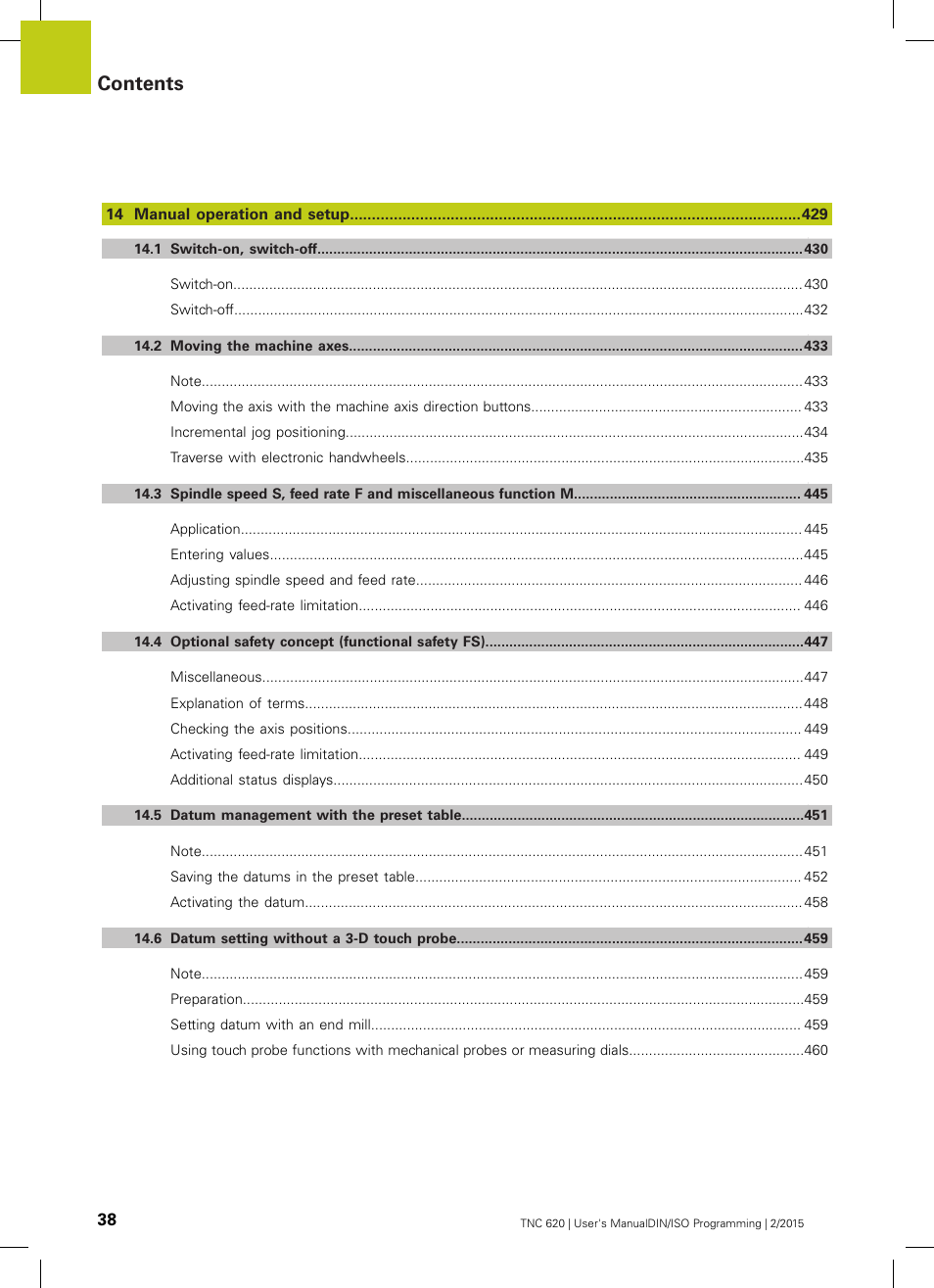 HEIDENHAIN TNC 620 (81760x-02) ISO programming User Manual | Page 38 / 629