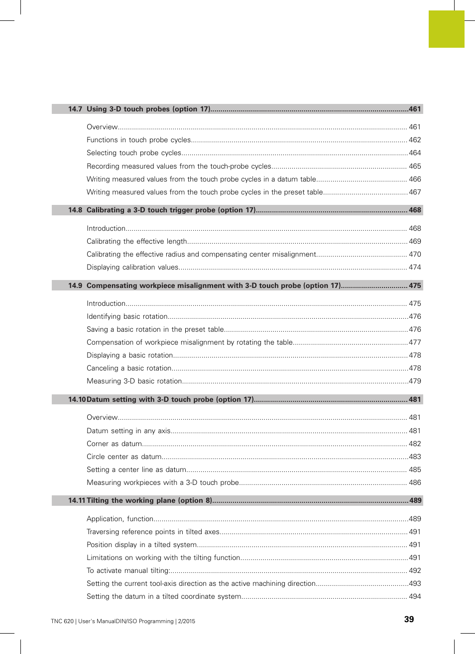 HEIDENHAIN TNC 620 (81760x-02) ISO programming User Manual | Page 39 / 629