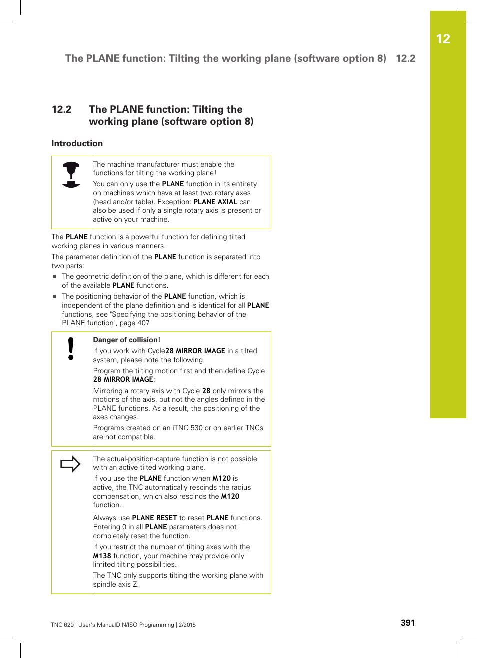 Introduction | HEIDENHAIN TNC 620 (81760x-02) ISO programming User Manual | Page 391 / 629