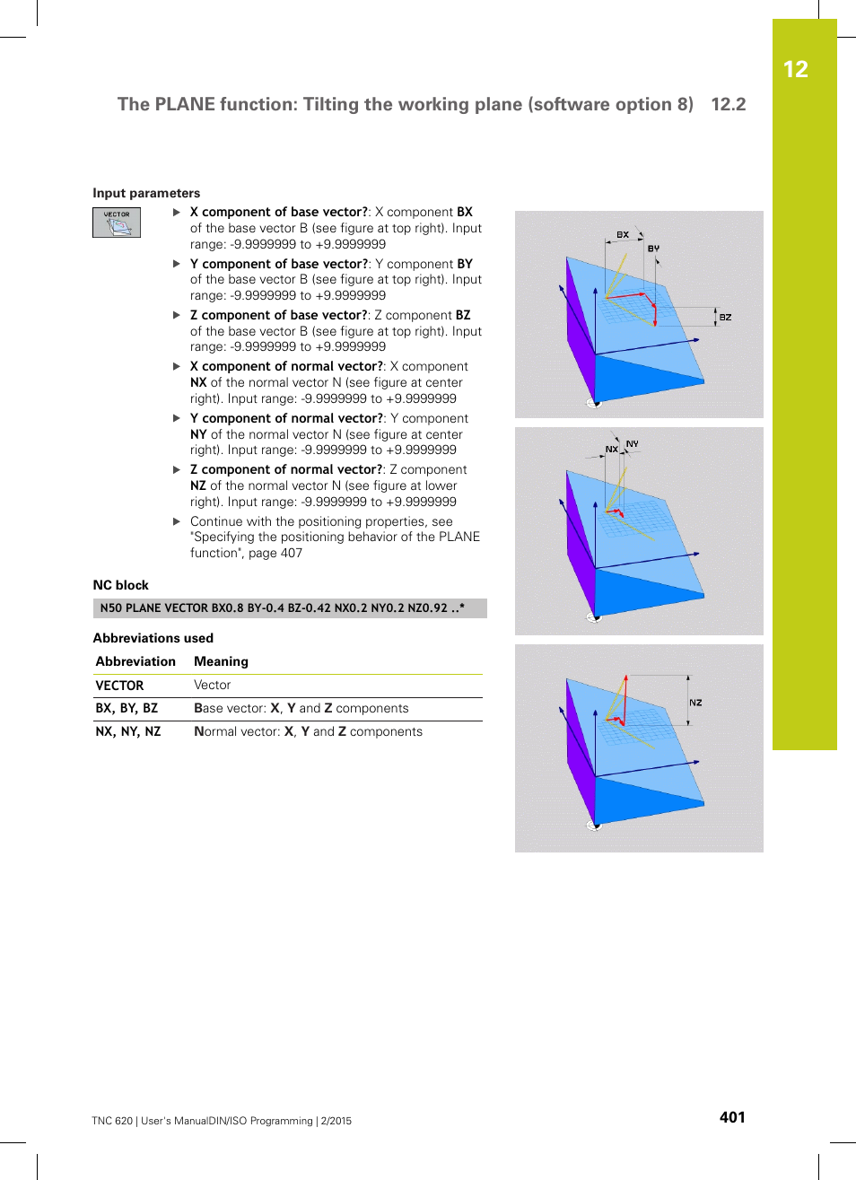 HEIDENHAIN TNC 620 (81760x-02) ISO programming User Manual | Page 401 / 629