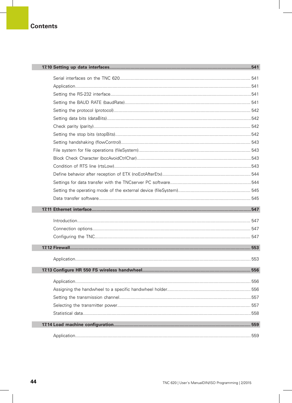 HEIDENHAIN TNC 620 (81760x-02) ISO programming User Manual | Page 44 / 629