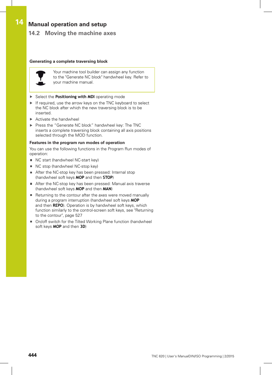 HEIDENHAIN TNC 620 (81760x-02) ISO programming User Manual | Page 444 / 629