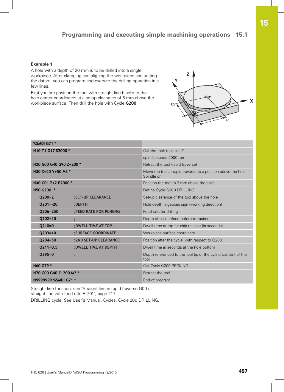 HEIDENHAIN TNC 620 (81760x-02) ISO programming User Manual | Page 497 / 629