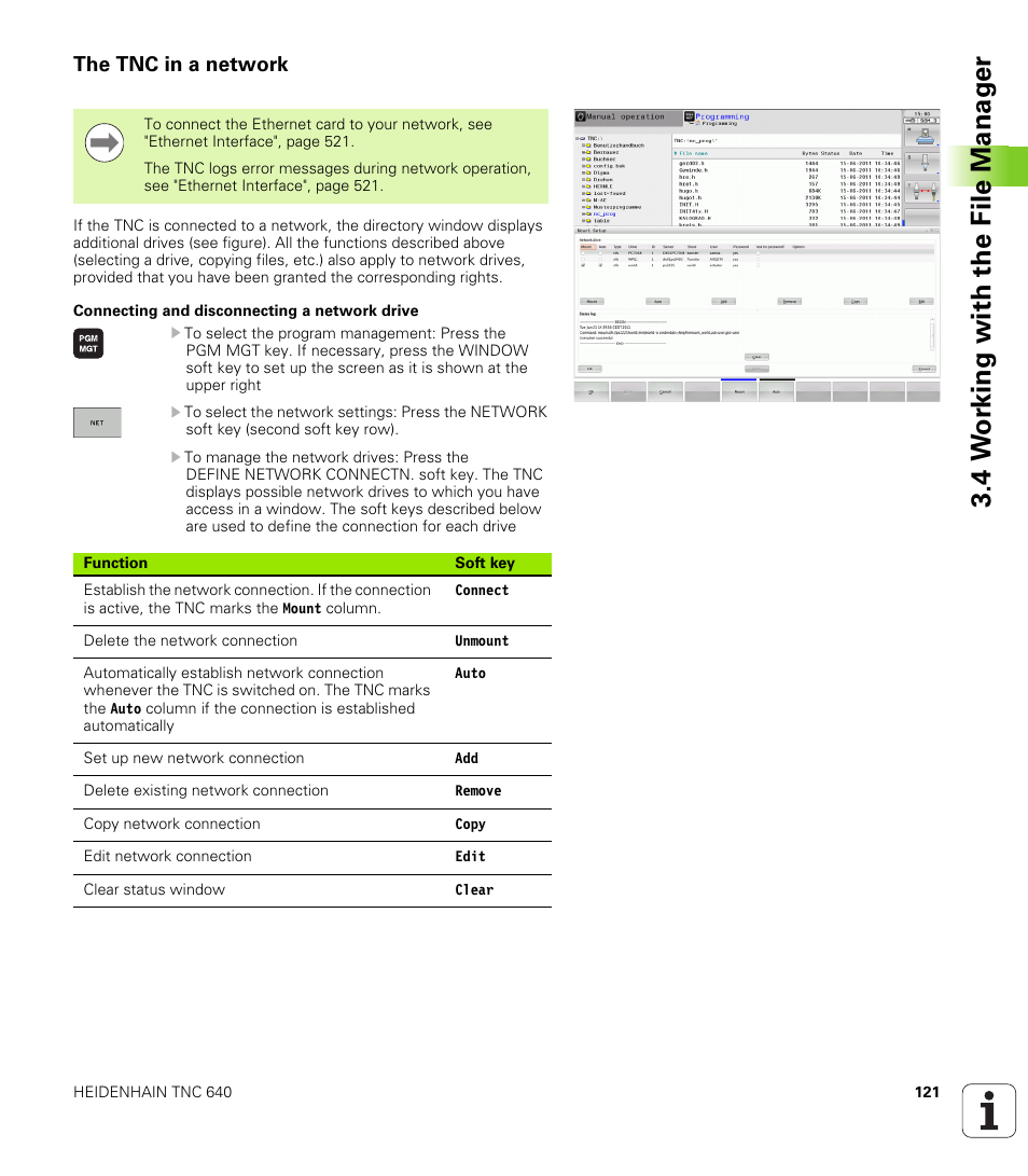 The tnc in a network, 4 w o rk ing with the file manag e r | HEIDENHAIN TNC 640 (34059x-01) User Manual | Page 121 / 589