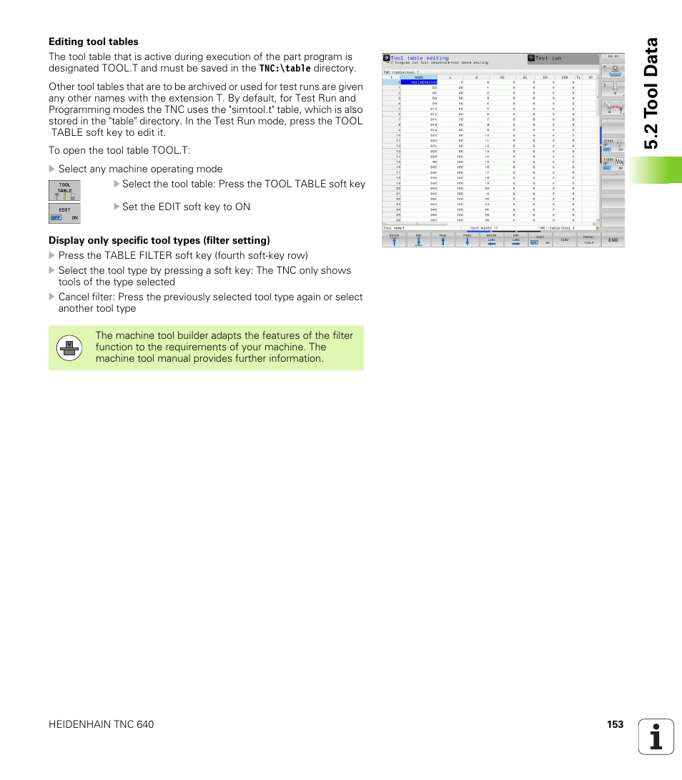 2 t ool d a ta | HEIDENHAIN TNC 640 (34059x-01) User Manual | Page 153 / 589