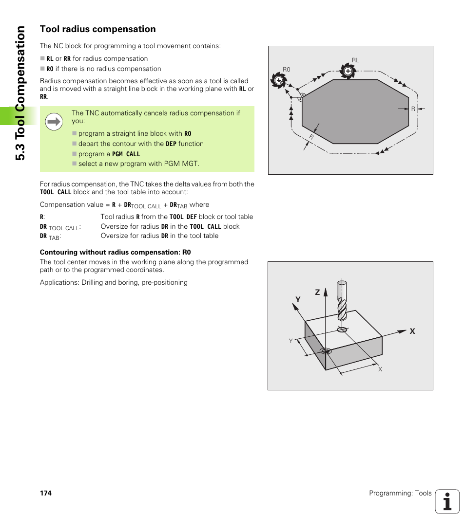 Tool radius compensation, 3 t ool compensation | HEIDENHAIN TNC 640 (34059x-01) User Manual | Page 174 / 589