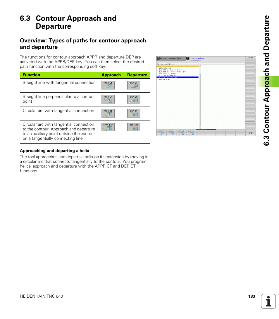 3 contour approach and departure | HEIDENHAIN TNC 640 (34059x-01) User Manual | Page 183 / 589