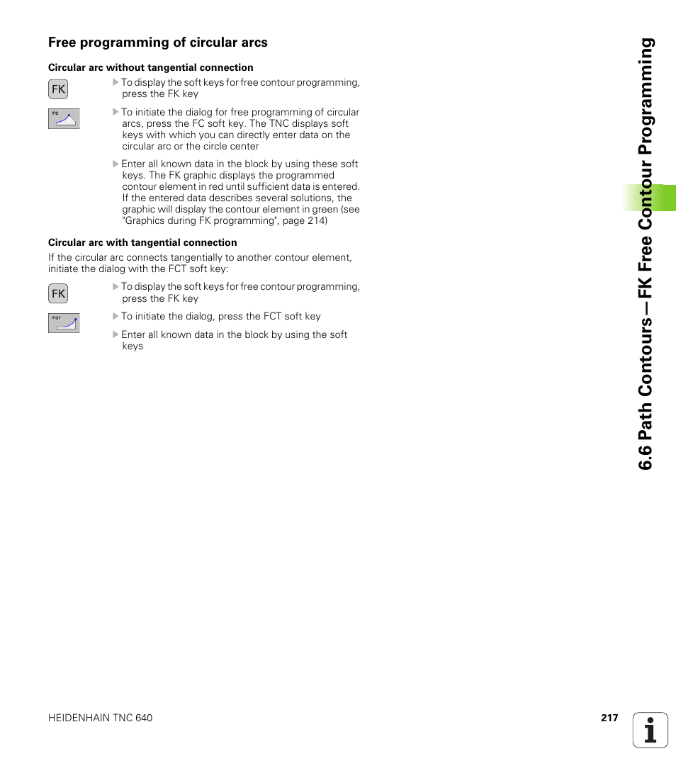 Free programming of circular arcs | HEIDENHAIN TNC 640 (34059x-01) User Manual | Page 217 / 589