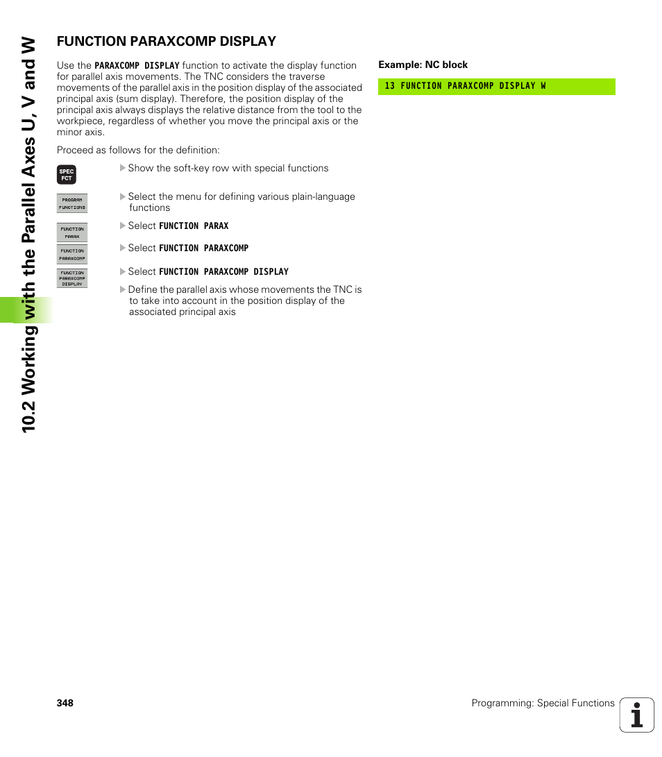 Function paraxcomp display | HEIDENHAIN TNC 640 (34059x-01) User Manual | Page 348 / 589