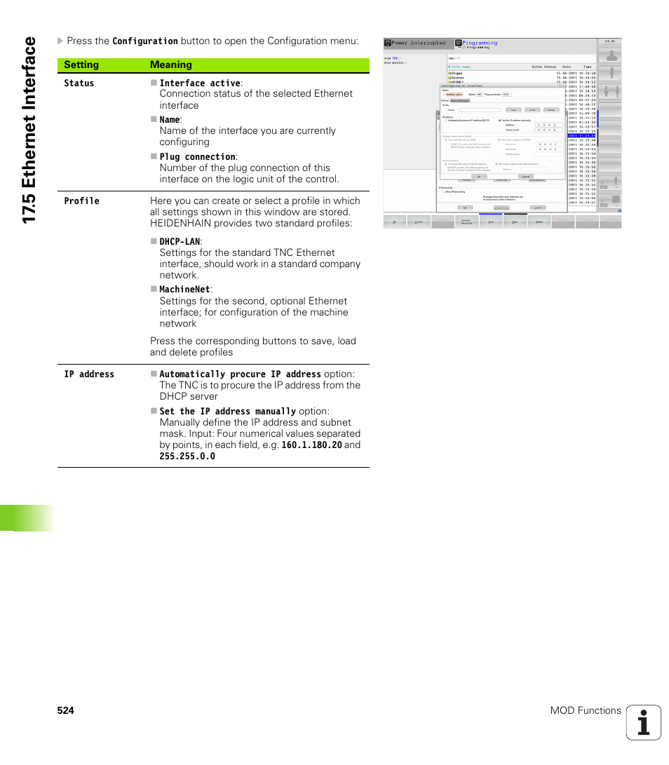 5 ether n et int e rf ace | HEIDENHAIN TNC 640 (34059x-01) User Manual | Page 524 / 589