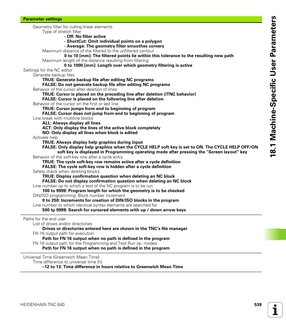 18 .1 mac h ine-specific user p a ra met e rs | HEIDENHAIN TNC 640 (34059x-01) User Manual | Page 539 / 589