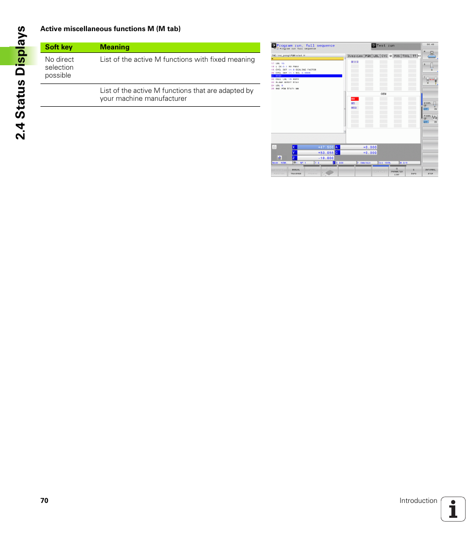 4 stat us displa ys | HEIDENHAIN TNC 640 (34059x-01) User Manual | Page 70 / 589