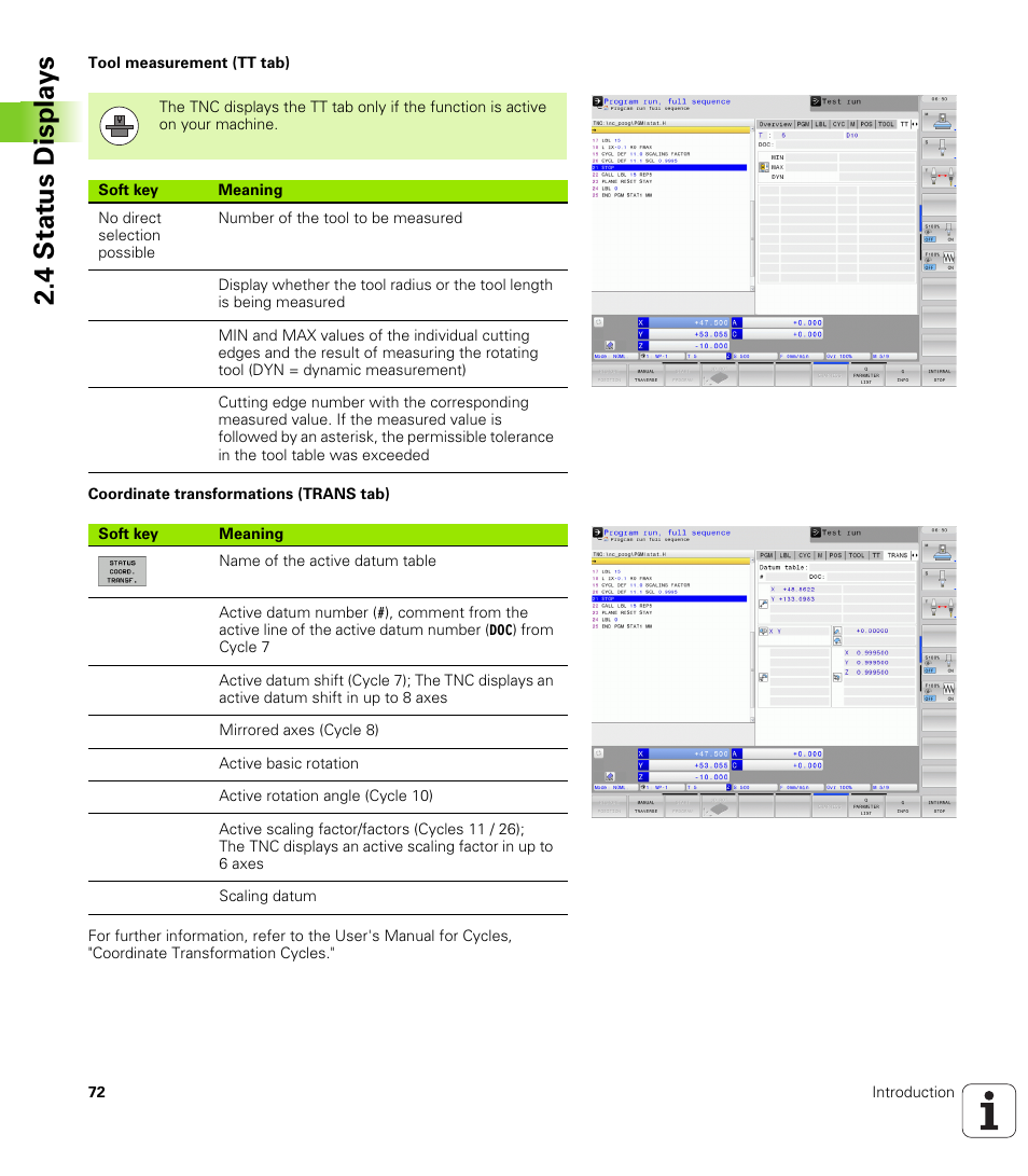 4 stat us displa ys | HEIDENHAIN TNC 640 (34059x-01) User Manual | Page 72 / 589