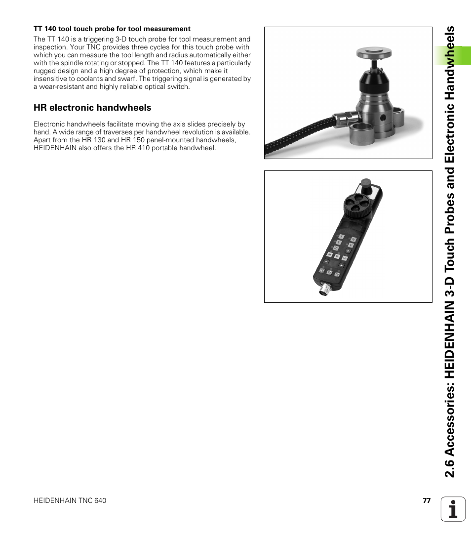 Hr electronic handwheels | HEIDENHAIN TNC 640 (34059x-01) User Manual | Page 77 / 589