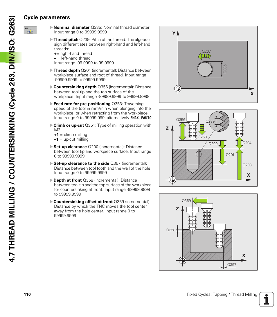 Cycle parameters | HEIDENHAIN TNC 640 (34059x-01) Cycle programming User Manual | Page 110 / 549