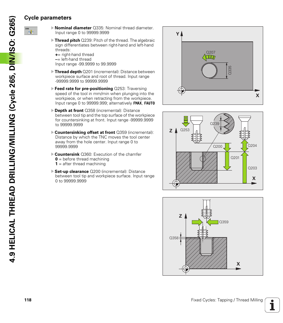 Cycle parameters | HEIDENHAIN TNC 640 (34059x-01) Cycle programming User Manual | Page 118 / 549