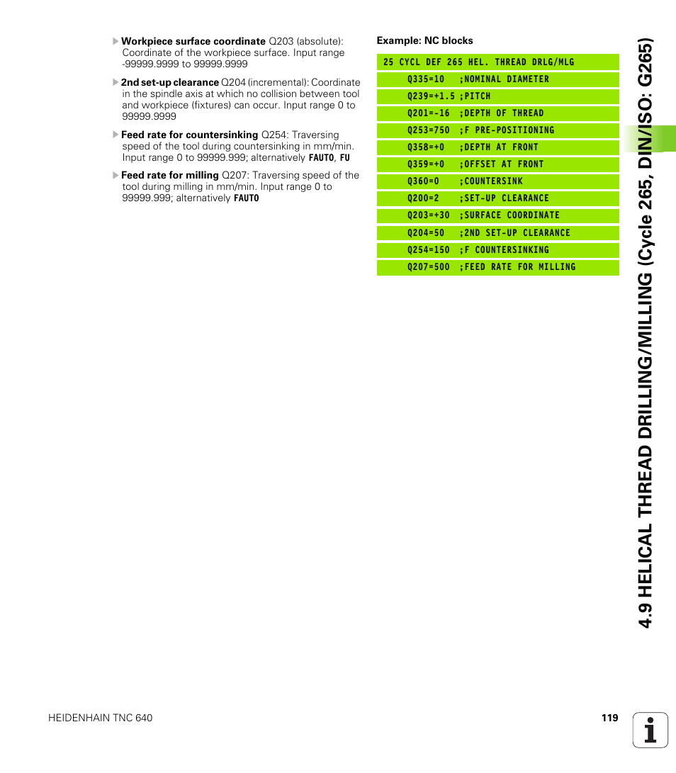HEIDENHAIN TNC 640 (34059x-01) Cycle programming User Manual | Page 119 / 549