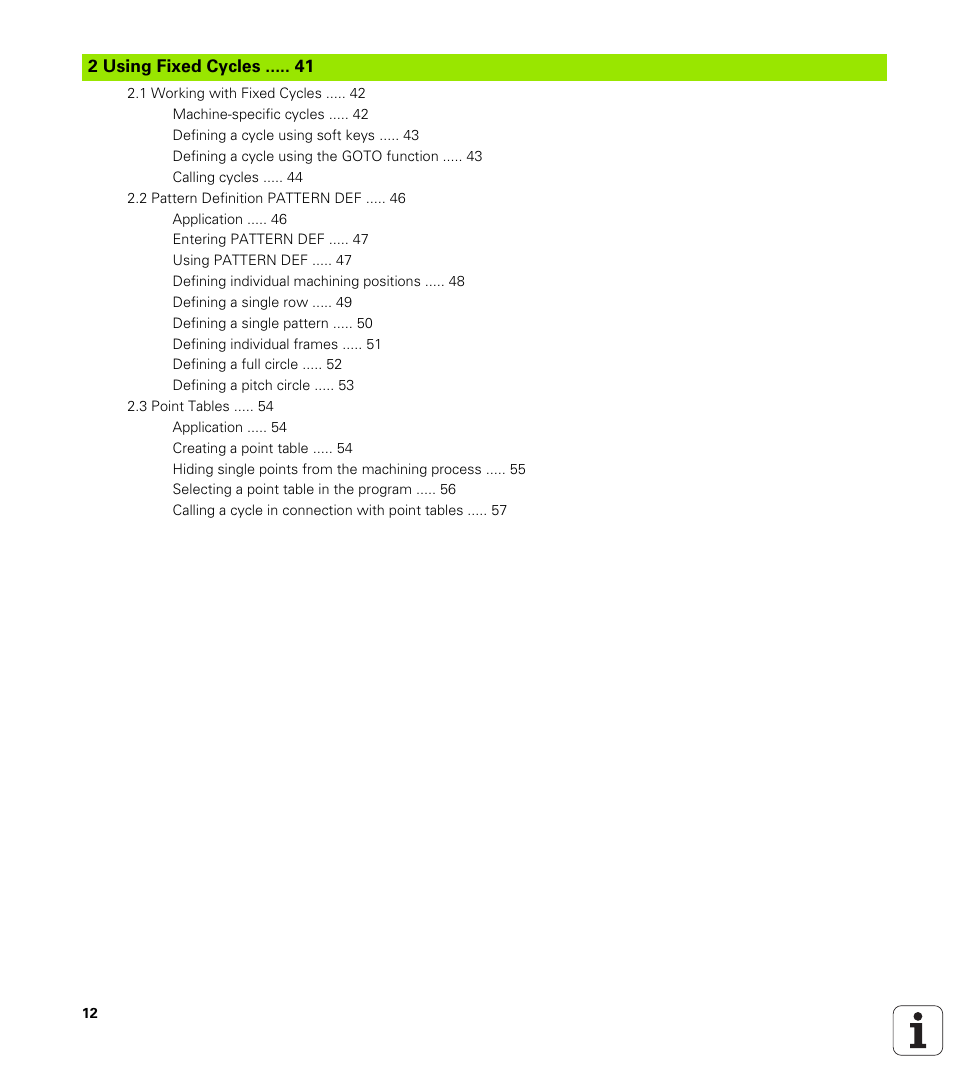 HEIDENHAIN TNC 640 (34059x-01) Cycle programming User Manual | Page 12 / 549