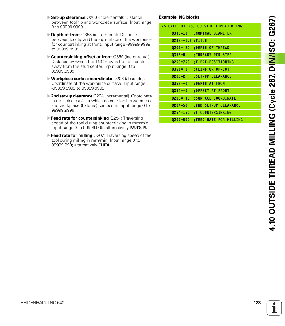 HEIDENHAIN TNC 640 (34059x-01) Cycle programming User Manual | Page 123 / 549
