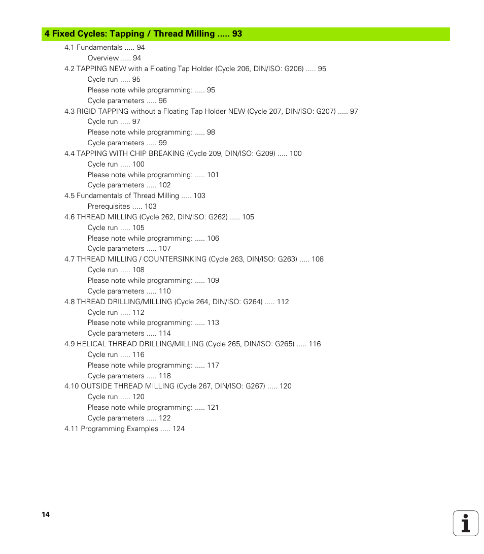 HEIDENHAIN TNC 640 (34059x-01) Cycle programming User Manual | Page 14 / 549