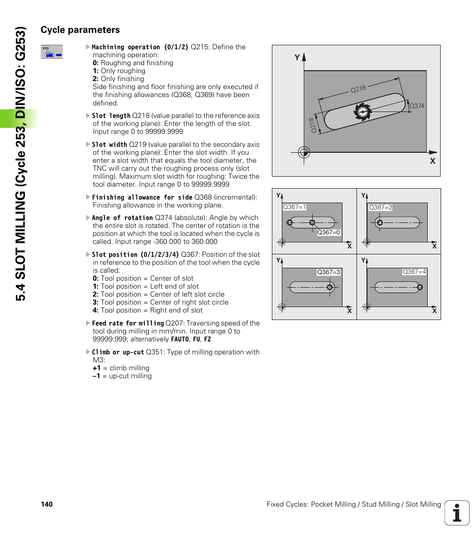 Cycle parameters | HEIDENHAIN TNC 640 (34059x-01) Cycle programming User Manual | Page 140 / 549