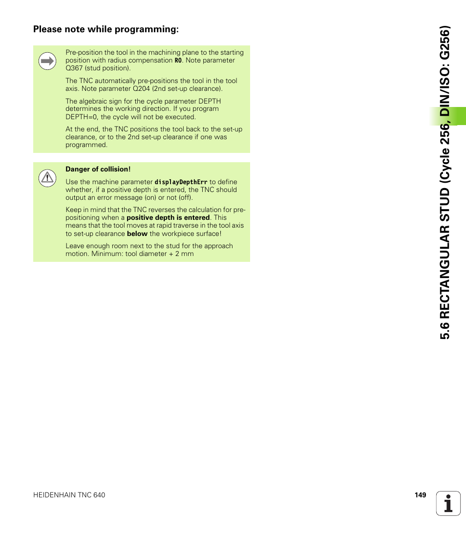 Please note while programming | HEIDENHAIN TNC 640 (34059x-01) Cycle programming User Manual | Page 149 / 549