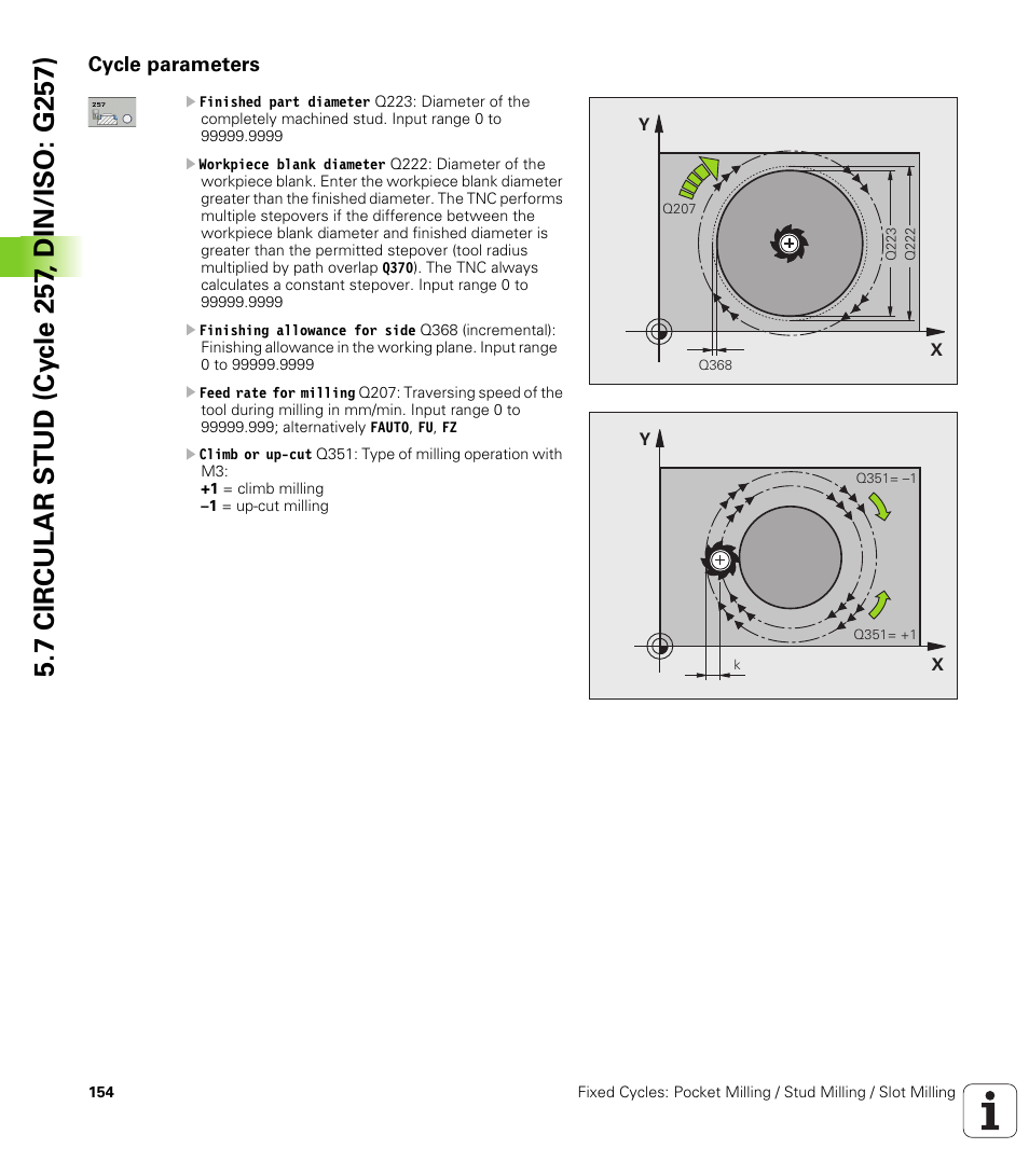 Cycle parameters | HEIDENHAIN TNC 640 (34059x-01) Cycle programming User Manual | Page 154 / 549